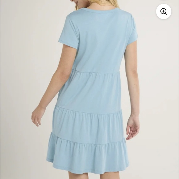 Time and Tru Women’s Caspian BlueTiered Dress Size Large NEW - Picture 2 of 5